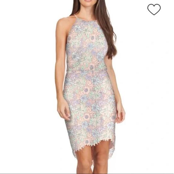 Adelyn Rae Lace Halter Dress